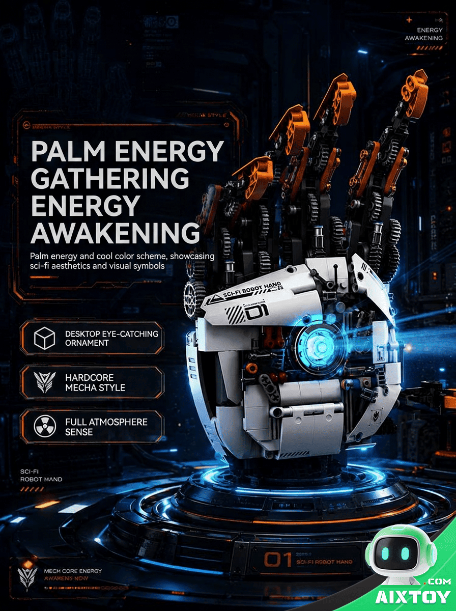 Cyberpunk Mechanical Arm Atmosphere Lamp - DIY M - Gal | AIXTOY Cyberpunk Mechanical Arm Atmosphere Lamp - DIY Model gallery