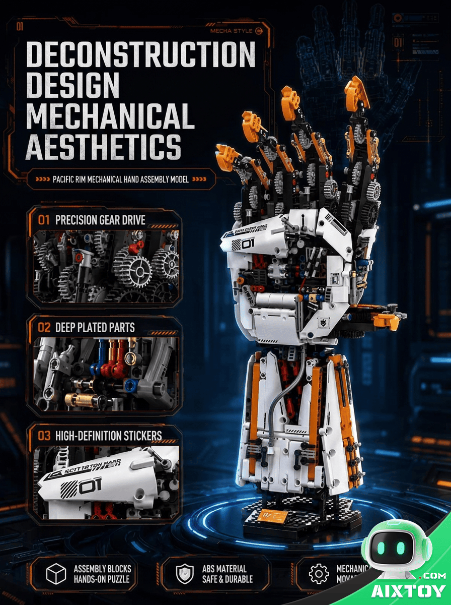 Cyberpunk Mechanical Arm Atmosphere Lamp - DIY M - Gal | AIXTOY Cyberpunk Mechanical Arm Atmosphere Lamp - DIY Model gallery