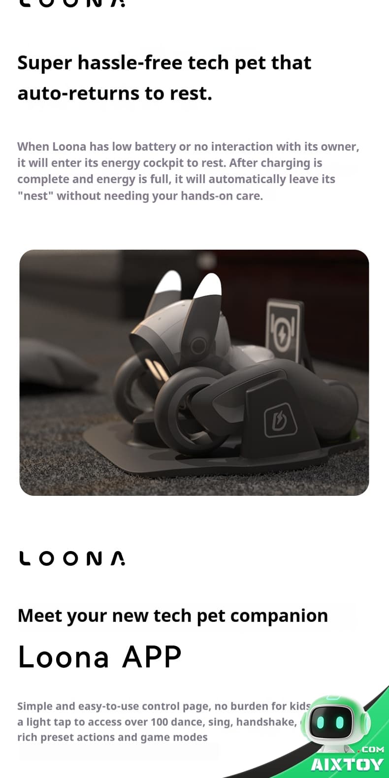 Loona AI Robot Dog Interactive Companion AIXTOY - Detail View 14 Loona AI Robot Dog Voice-Controlled Companion Pet by KEYi Tech AIXTOY AITOY - Image 14