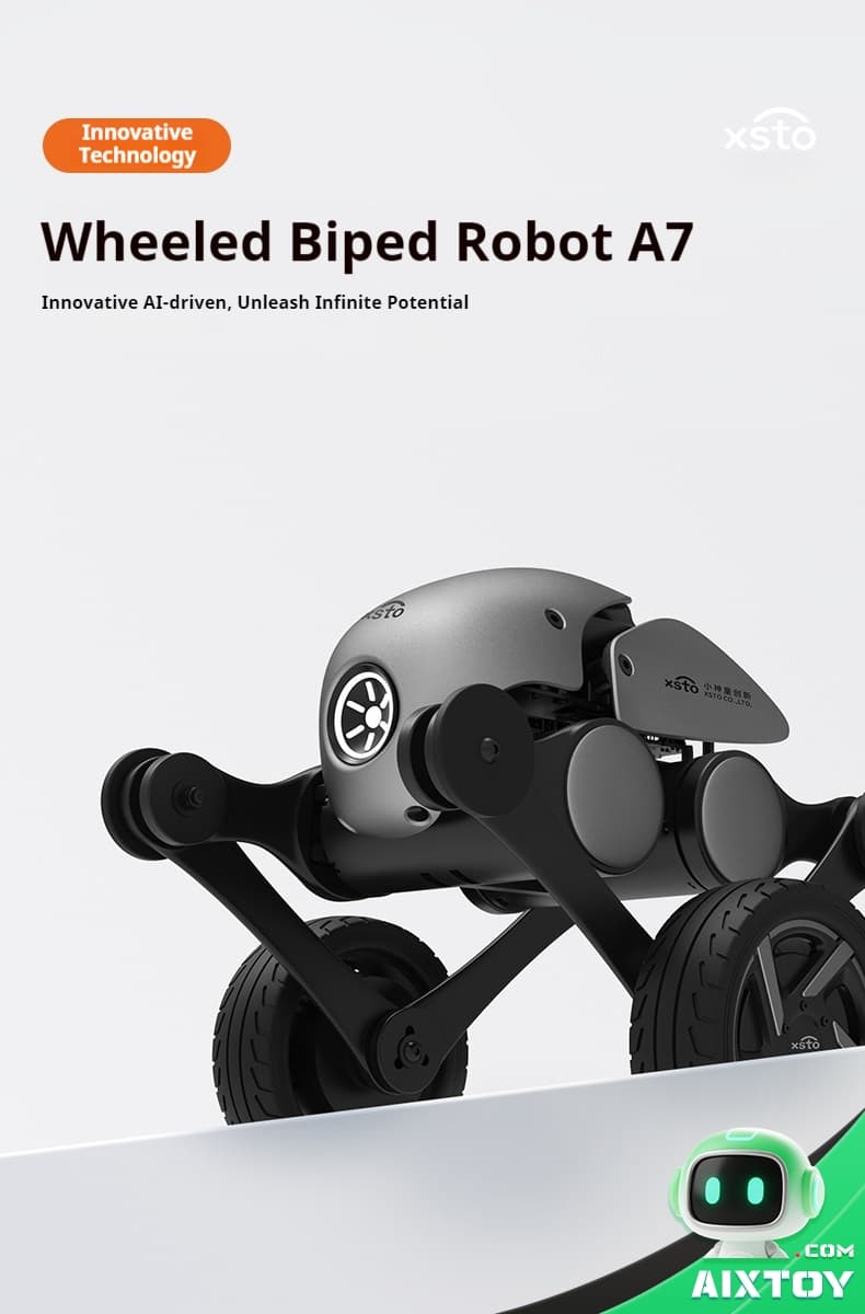 XSTO A7 Bipedal AI Smart Robot front view standing pose with humanoid design