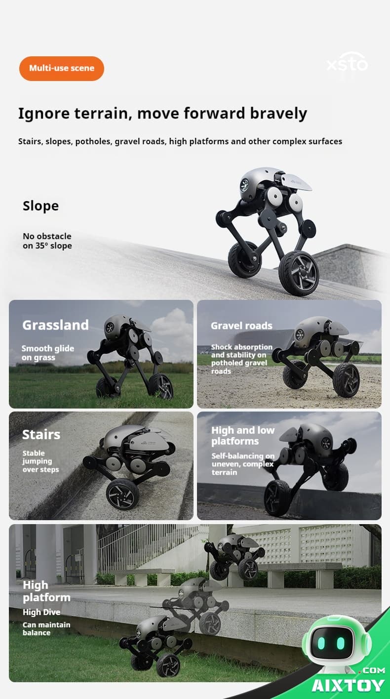 XSTO A7 Programmable Robot gesture control and voice command interaction