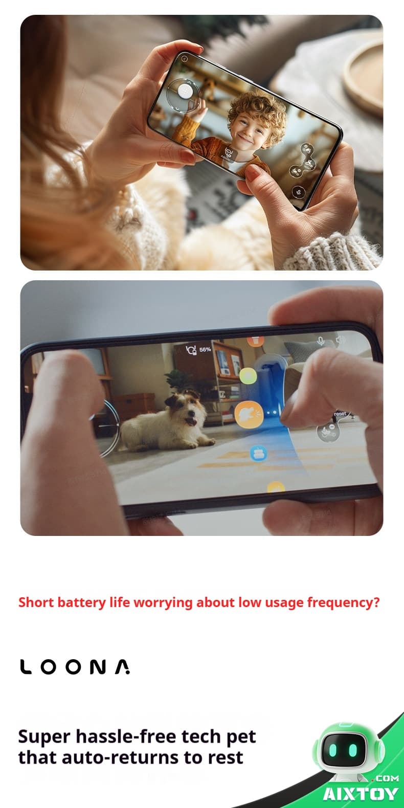Loona AI Robot Dog App Control Loona AI Robot Dog mobile app control programming interface smartphone