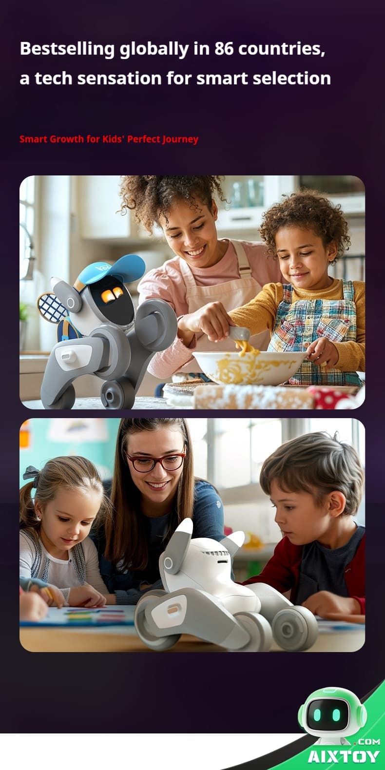 Loona AI Robot Dog Face Recognition Loona AI Robot Dog facial recognition technology family interaction