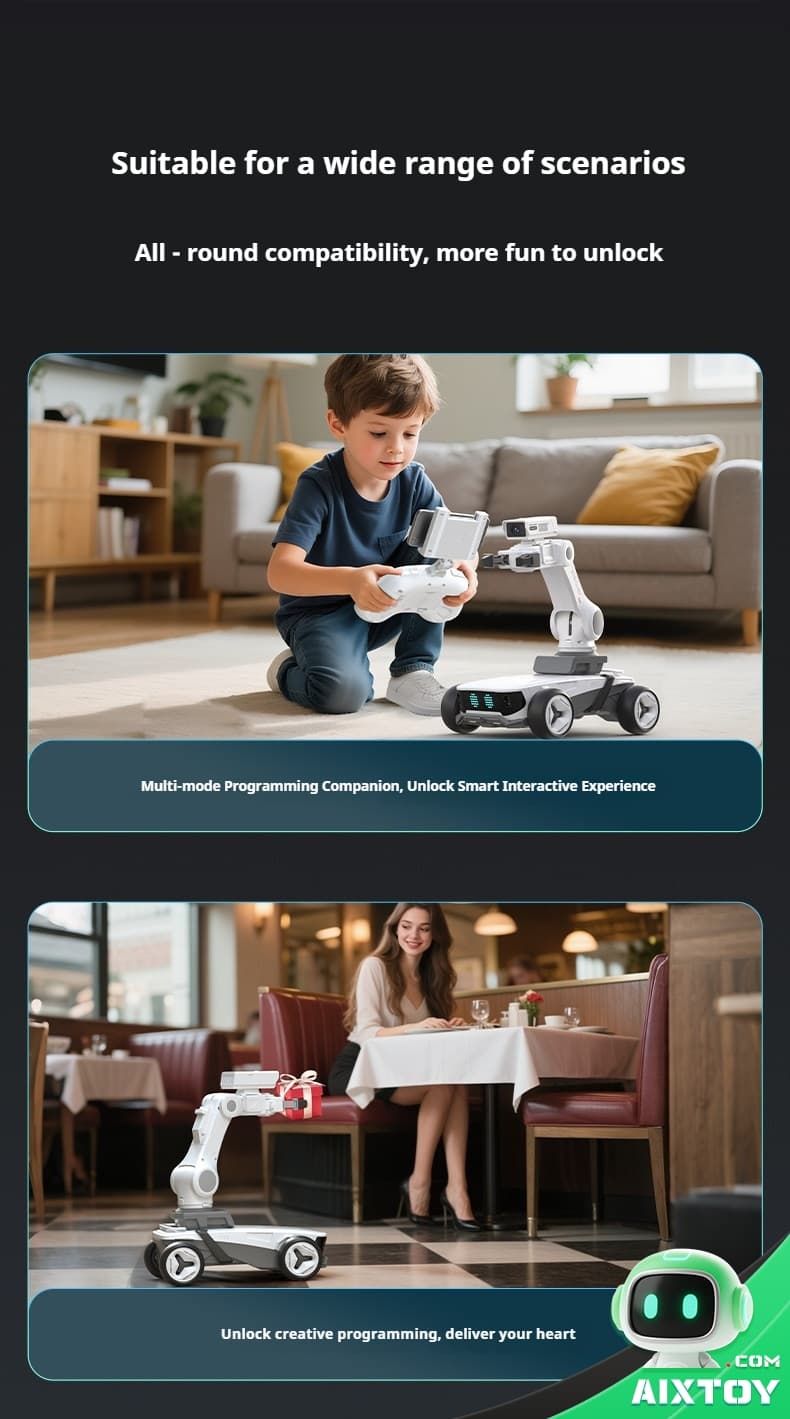 Package Contents & Accessories Programmable AI Robot Tank Package Contents - X5 Accessories & Components