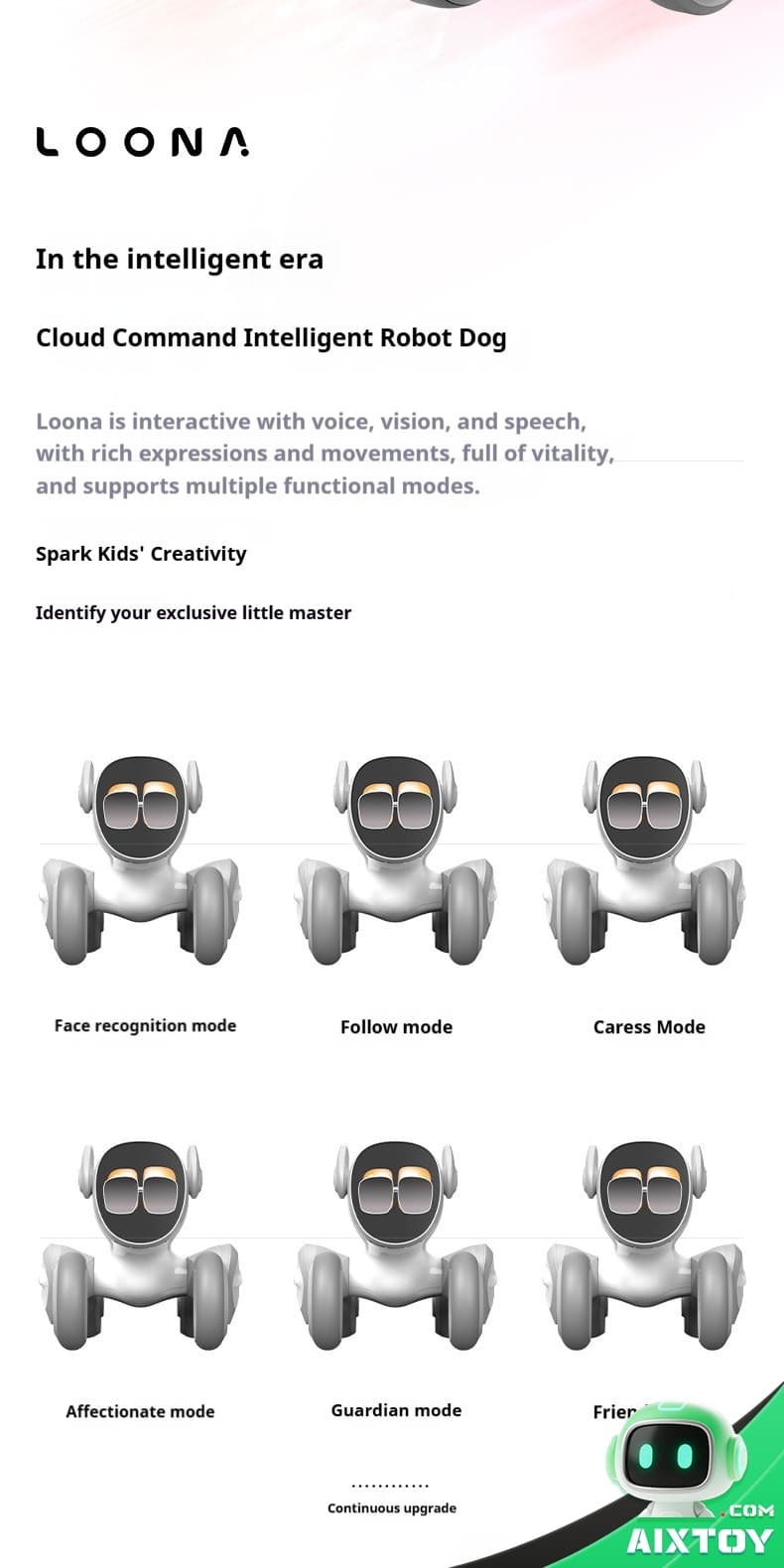 Loona AI Robot Dog Gesture Control Loona AI Robot Dog gesture control touch-free interaction hand commands