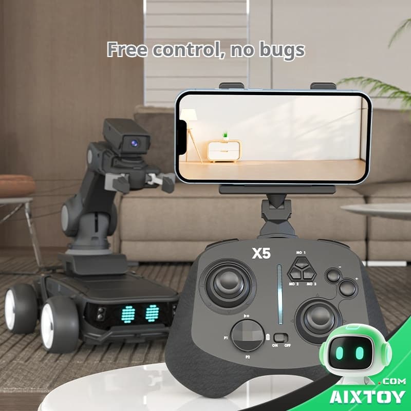 X5 Robot Tank Robotic Arm Detail – AIXTOY X5 AI Programmable Robot Tank Robotic Arm Detail - Multi-Function Claw Gripper Mechanism