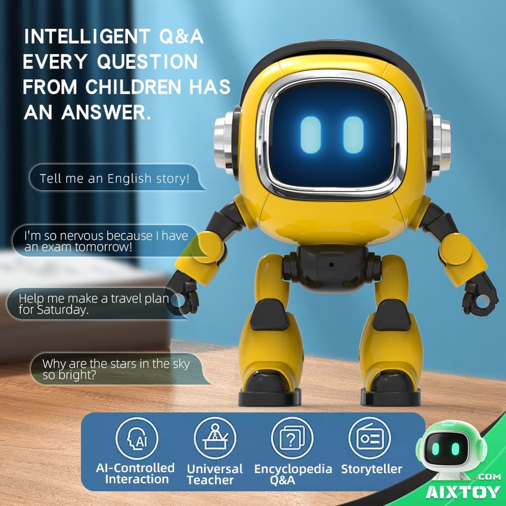 AI Robot Toy Gallery Image - O1CN Angle View Interactive AI Robot Toy alternate angle