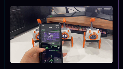 Animation showing Lulu robot dog interactive AI behaviors and gesture recognitio Animation showing Lulu robot dog interactive AI behaviors and gesture recognition