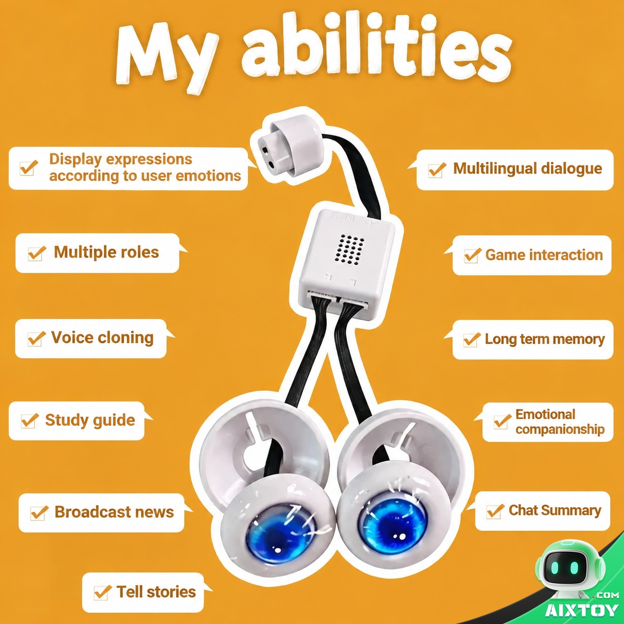 AI Animated Eyes Plush Module - Bluetooth Moving Eyes for Plush Toys AI Animated Eyes Plush Module - Bluetooth Moving Eyes for Plush Toys - feature detail