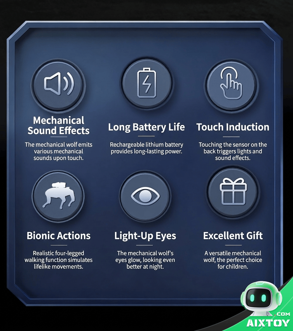 AI Bionic Mechanical Wolf Robot Dog