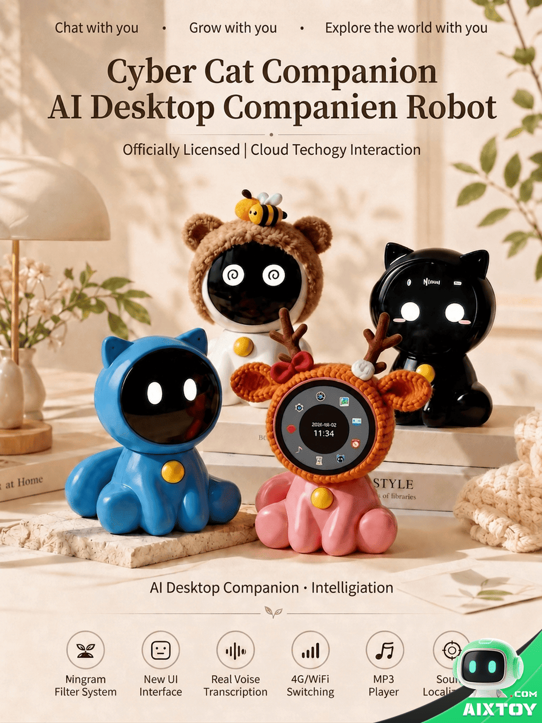 ai cat companion robot detail ai cat companion robot detail