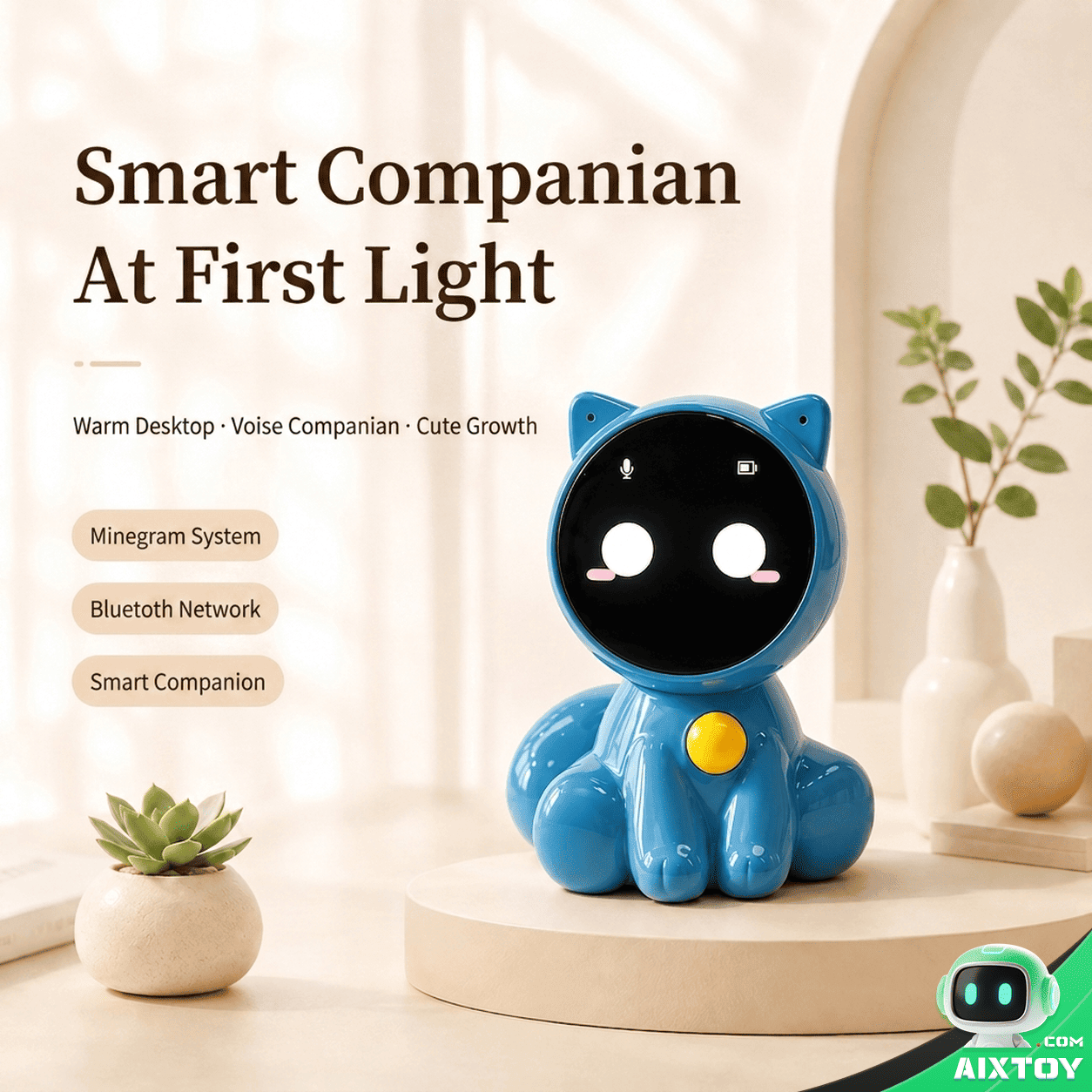 Gallery image 3 of LeXin AI Cat Companion Robot in lifestyle and usage scenes