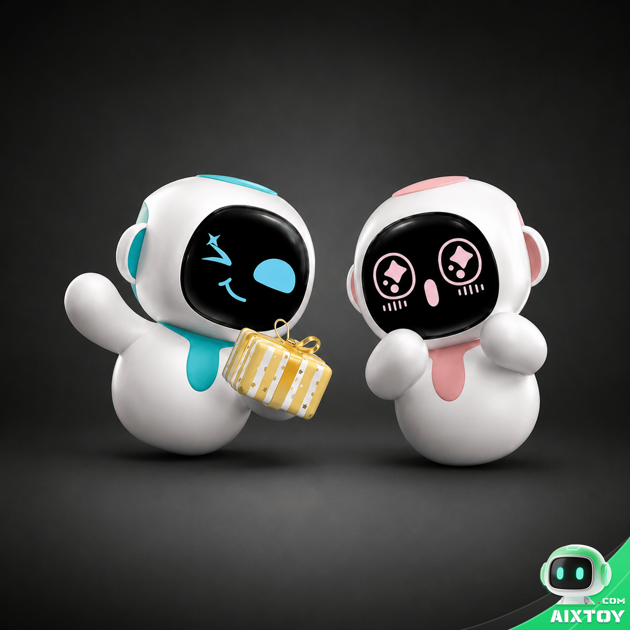 AI Companion Robot Blue and Pink Couple Set AI Companion Robot Blue Pink Couple Set AIXTOY