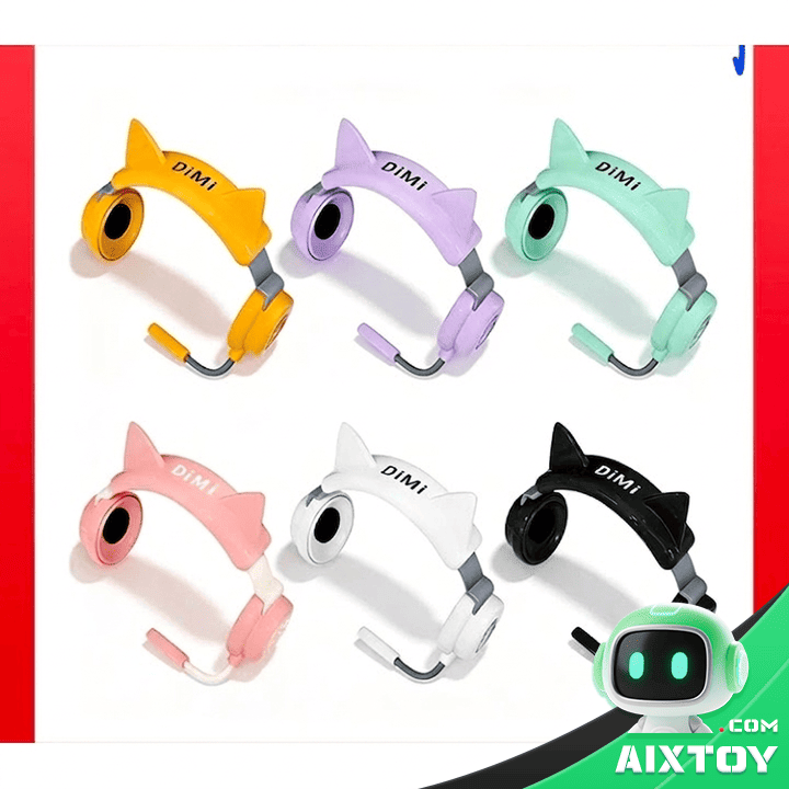 AI Desktop Companion Robot with Headset - Detail Image 02 | AIXTOY AI Desktop Companion Robot with Headset detail view 02 - AI desktop companion robot features and functions