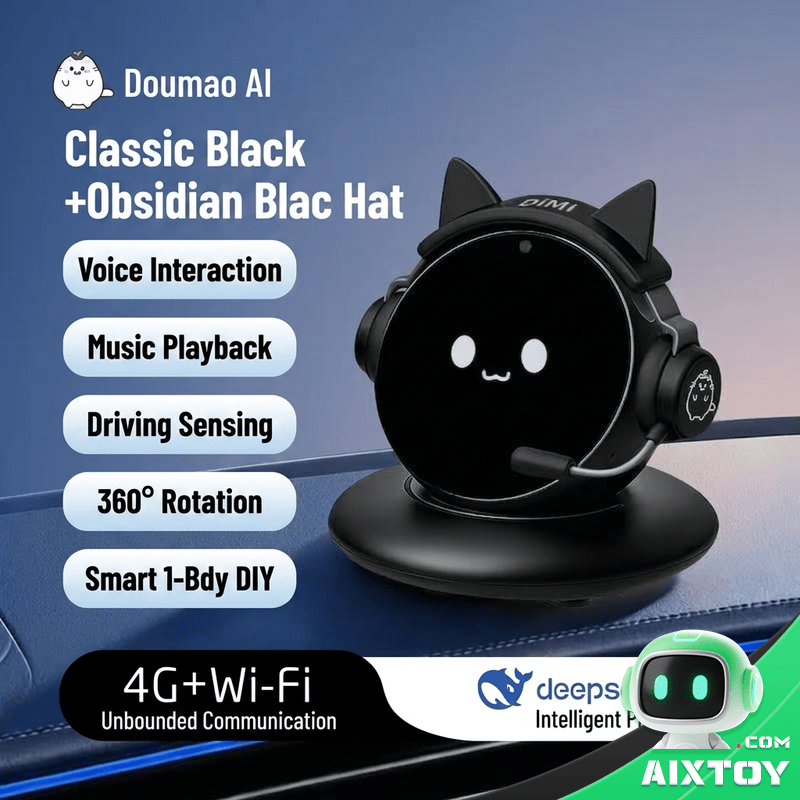AI Desktop Companion Robot with Headset - Detail Image 03 | AIXTOY AI Desktop Companion Robot with Headset detail view 03 - AI desktop companion robot features and functions