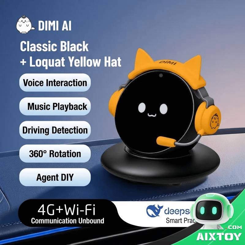AI Desktop Companion Robot with Headset detail view 06 - AI desktop companion robot features and functions