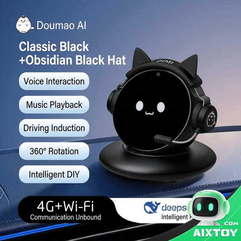 AI Desktop Companion Robot with Headset - Detail Image 09 | AIXTOY AI Desktop Companion Robot with Headset detail view 09 - AI desktop companion robot features and functions