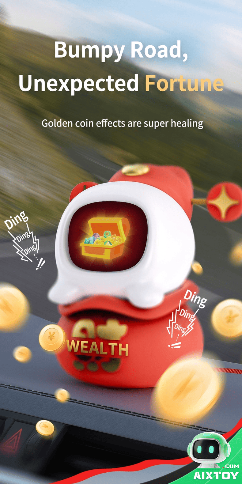 AI Fortune God Car Robot Detail