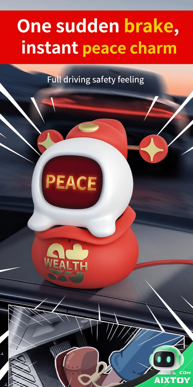 AI Fortune God Car Robot Detail