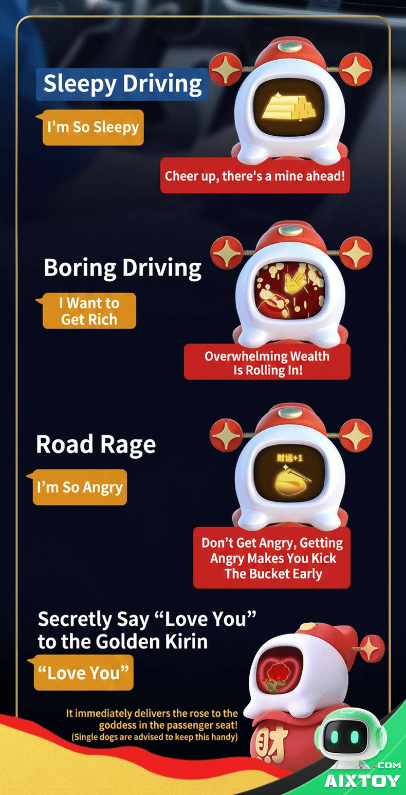 AI Fortune God Car Robot Detail