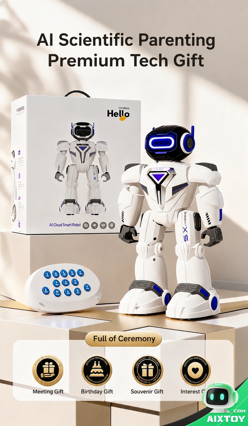 AI Kids Talking Companion Robot - Educational Chat Robot with Extended Battery Options AI Kids Talking Companion Robot - Educational Chat Robot with Extended Battery Options - feature detail