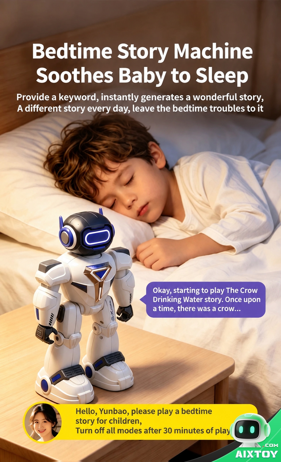 AI Kids Talking Companion Robot - Educational Chat Robot with Extended Battery Options AI Kids Talking Companion Robot - Educational Chat Robot with Extended Battery Options - feature detail