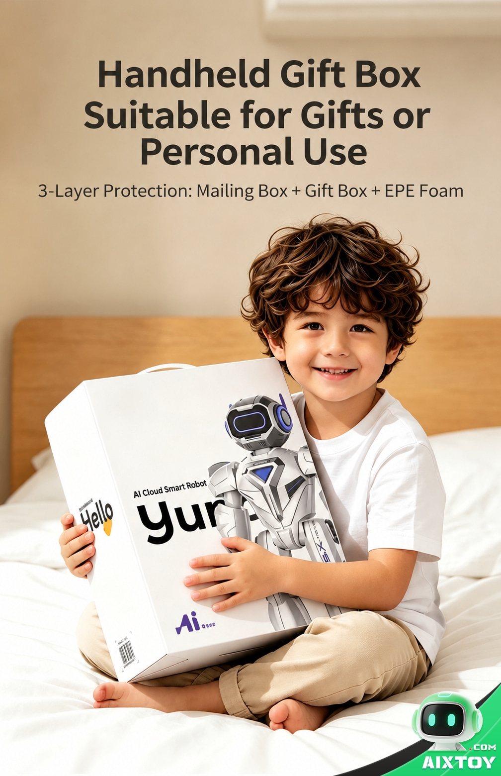 AI Kids Talking Companion Robot - Educational Chat Robot with Extended Battery Options AI Kids Talking Companion Robot - Educational Chat Robot with Extended Battery Options - feature detail