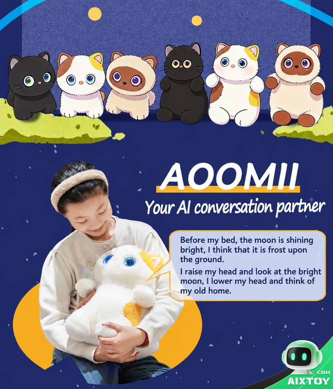 AI Meow Plush Companion Cat - Interactive Talking Robot Cat AI Meow Plush Companion Cat - Interactive Talking Robot Cat - feature detail