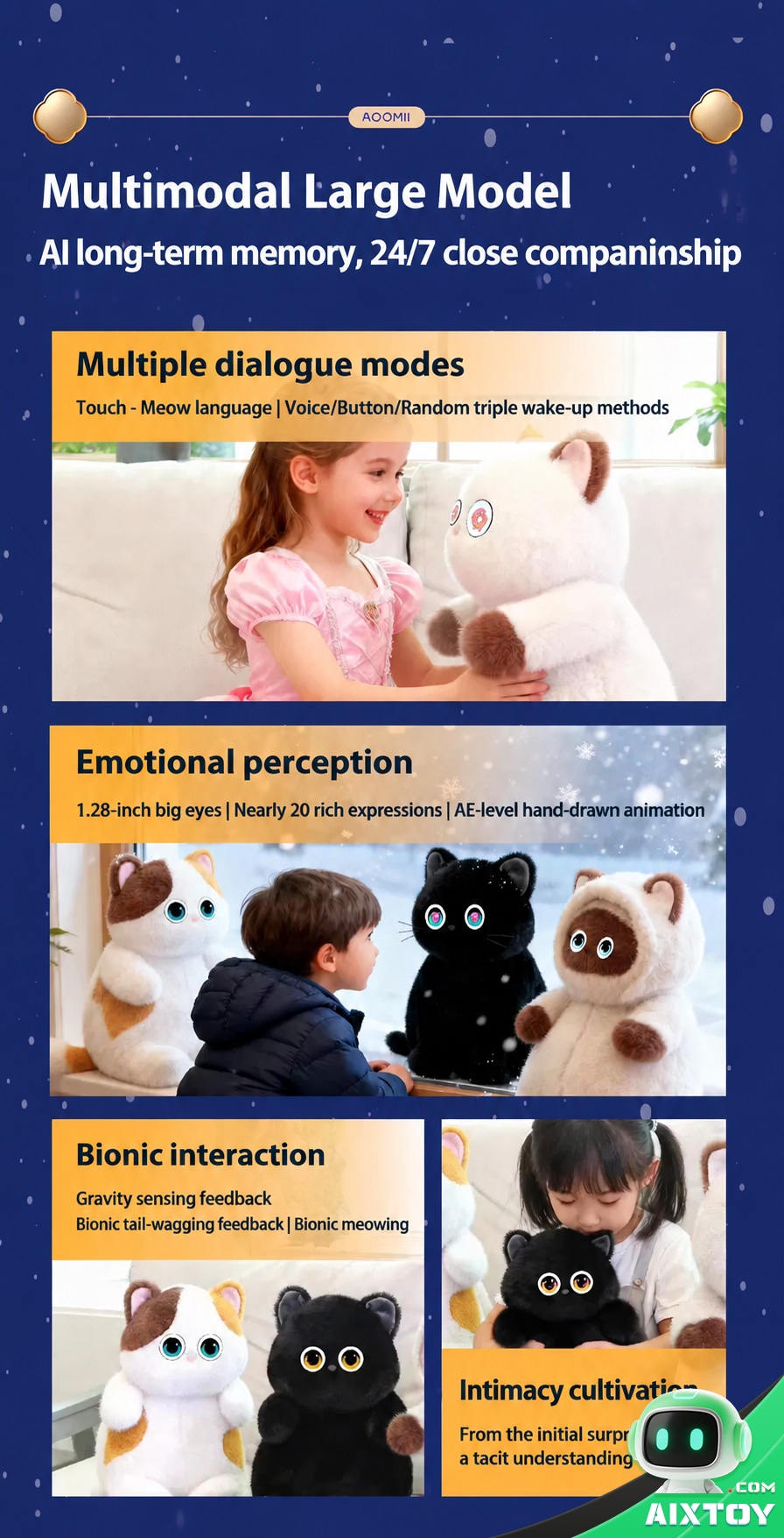 AI Meow Plush Companion Cat - Interactive Talking Robot Cat AI Meow Plush Companion Cat - Interactive Talking Robot Cat - feature detail