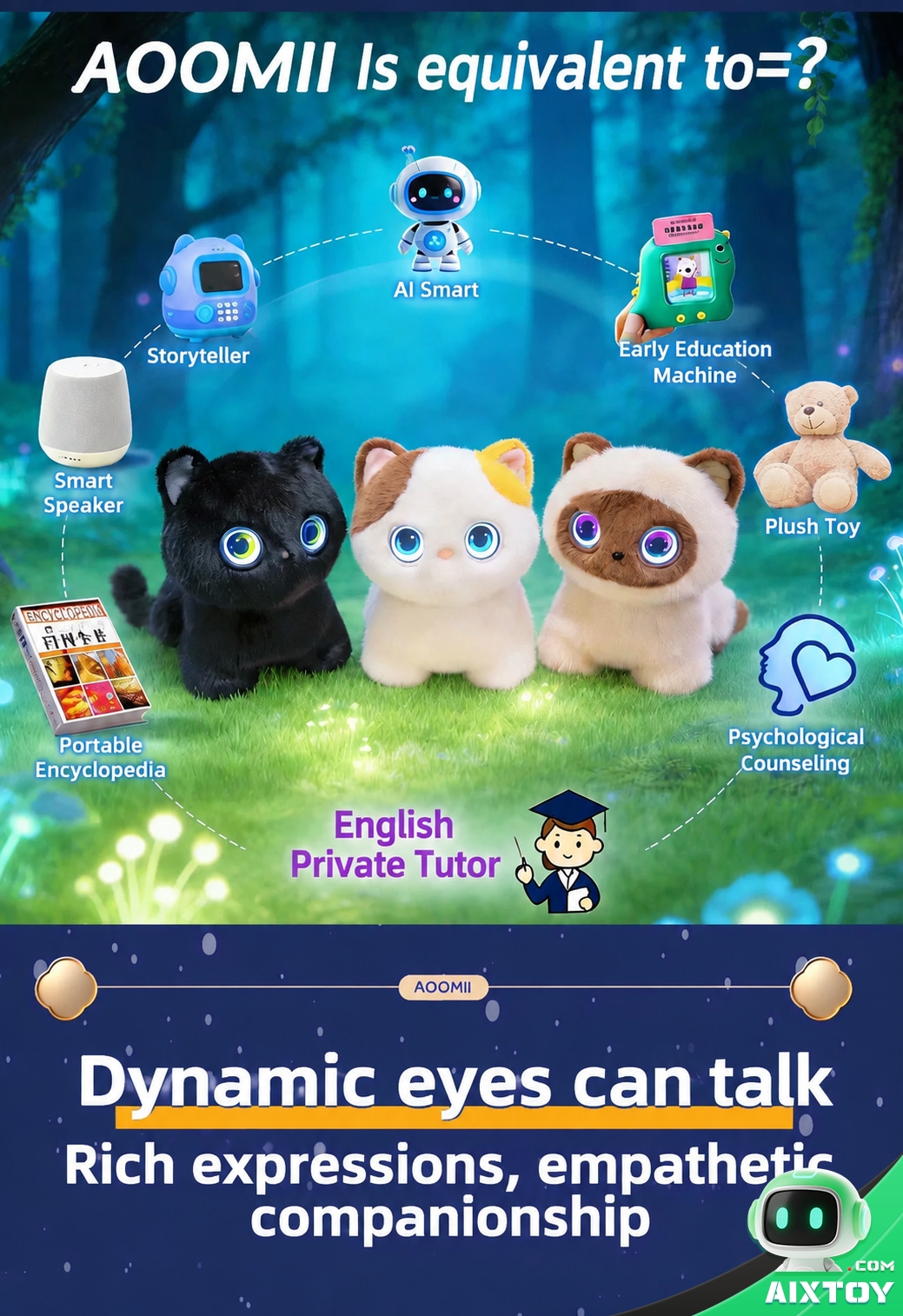 AI Meow Plush Companion Cat - Interactive Talking Robot Cat AI Meow Plush Companion Cat - Interactive Talking Robot Cat - feature detail
