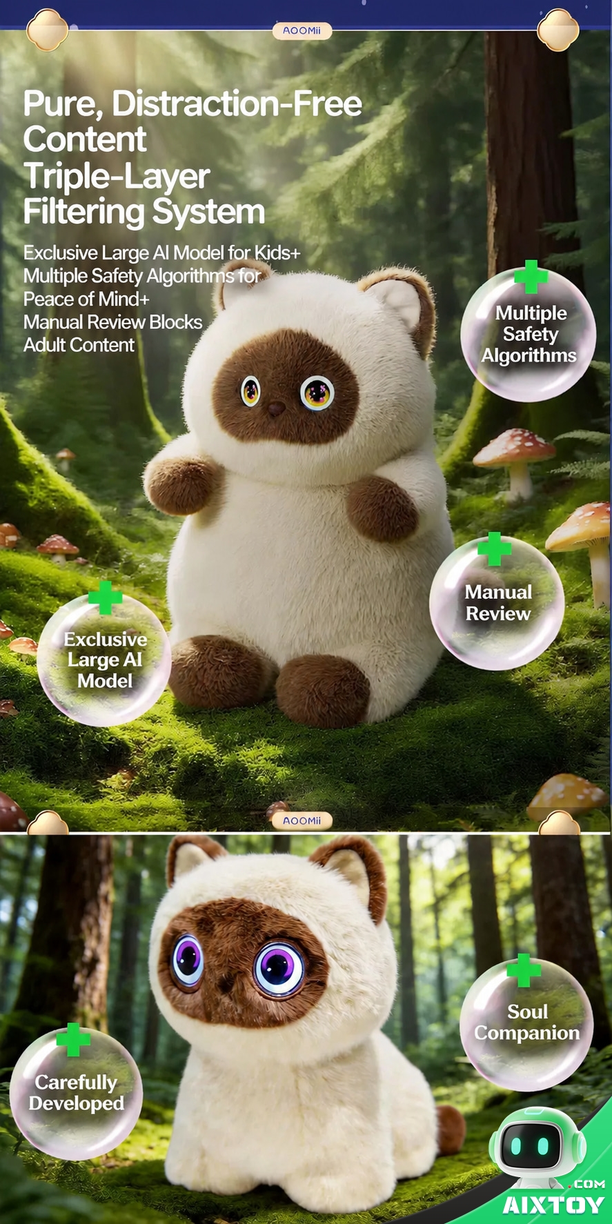 AI Meow Plush Companion Cat - Interactive Talking Robot Cat AI Meow Plush Companion Cat - Interactive Talking Robot Cat - feature detail