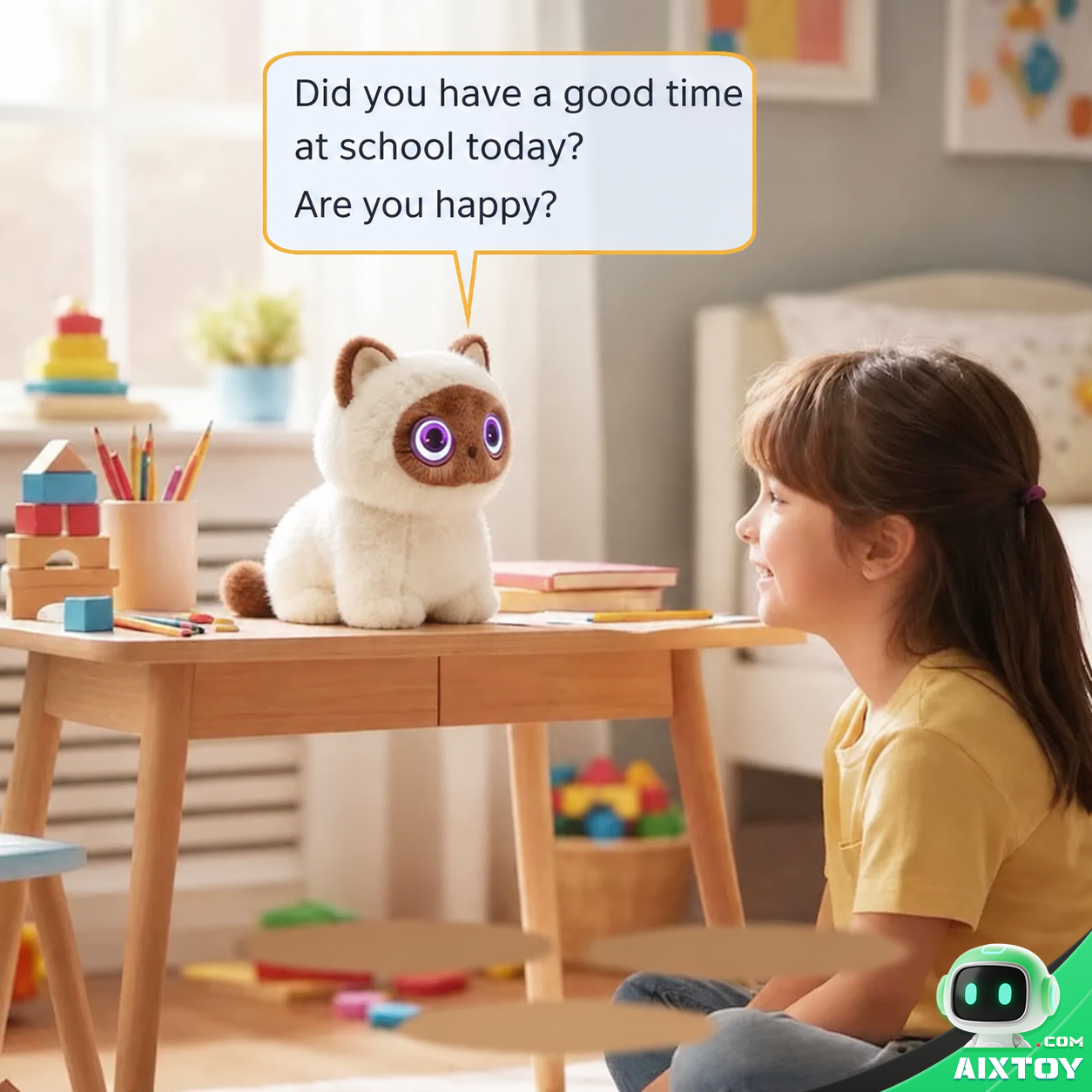 AI Meow Plush Companion Cat - Interactive Talking Robot Cat gallery view (AIXTOY)
