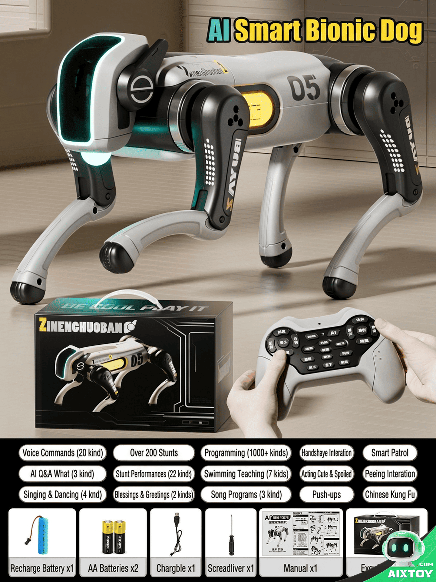 AI Robot Dog Gallery 4 AI Robot Dog voice remote control gallery 4