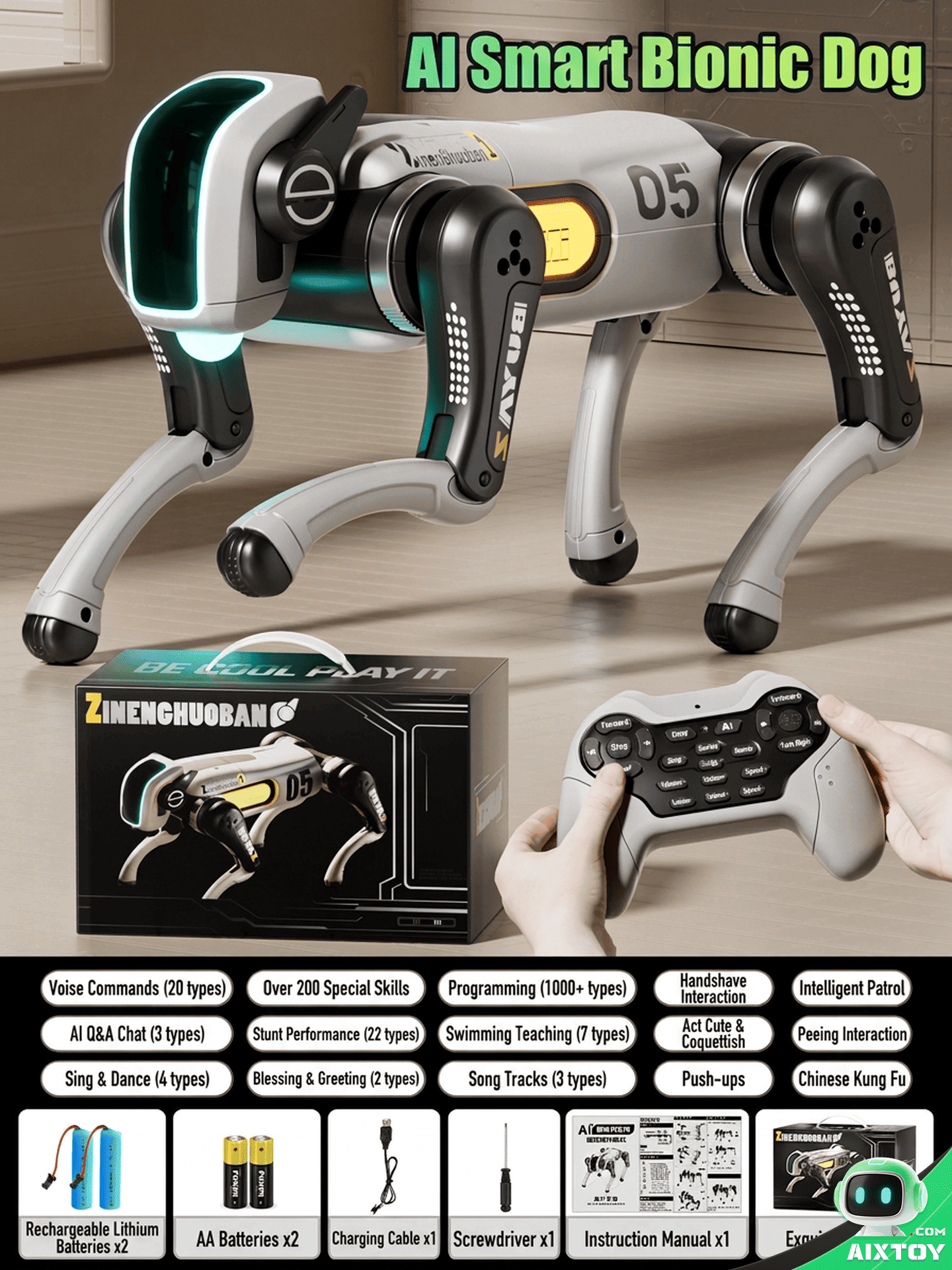 AI Robot Dog Gallery 5 AI Robot Dog voice remote control gallery 5