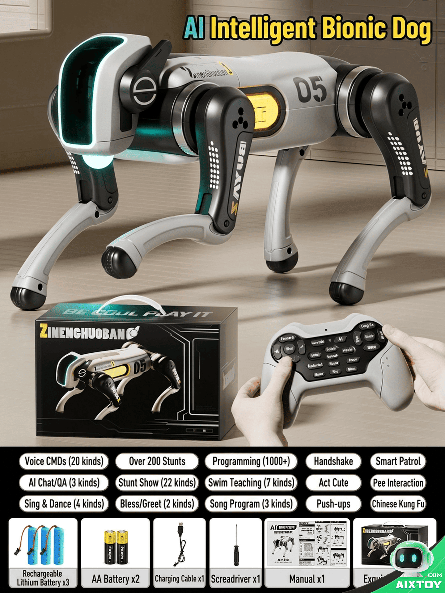 AI Robot Dog Gallery 6 AI Robot Dog voice remote control gallery 6