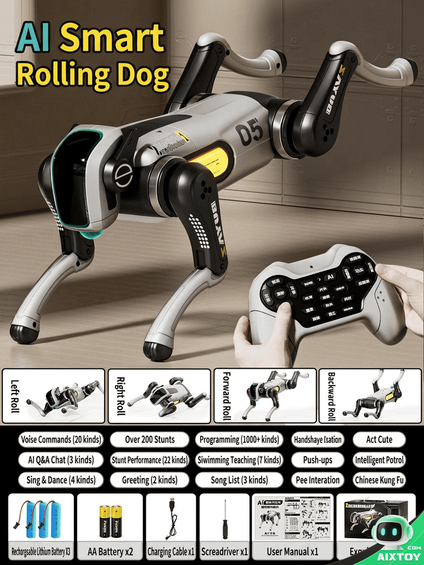 AI Robot Dog Gallery 9 AI Robot Dog voice remote control gallery 9
