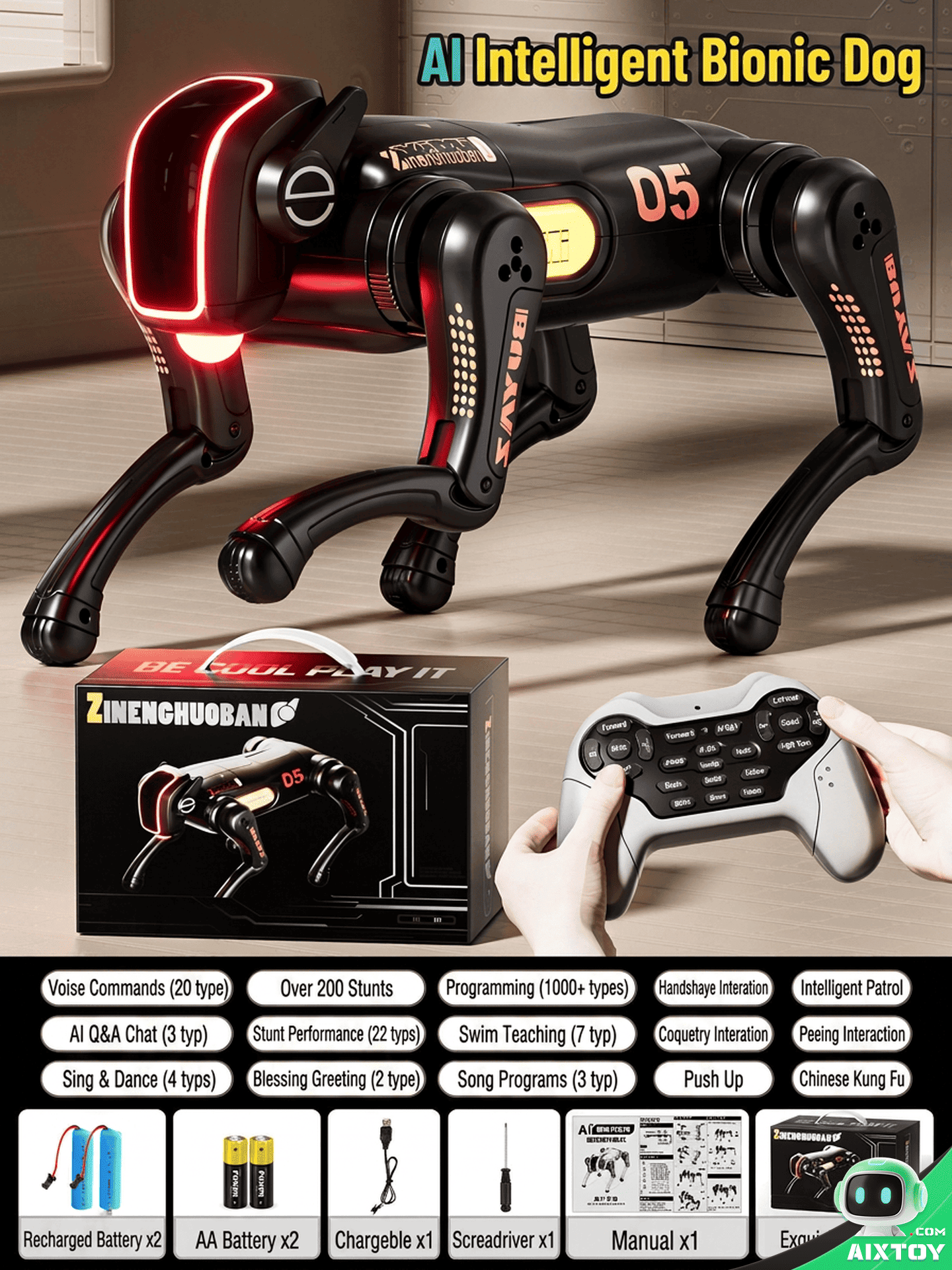 AI Robot Dog Gallery 10 AI Robot Dog voice remote control gallery 10