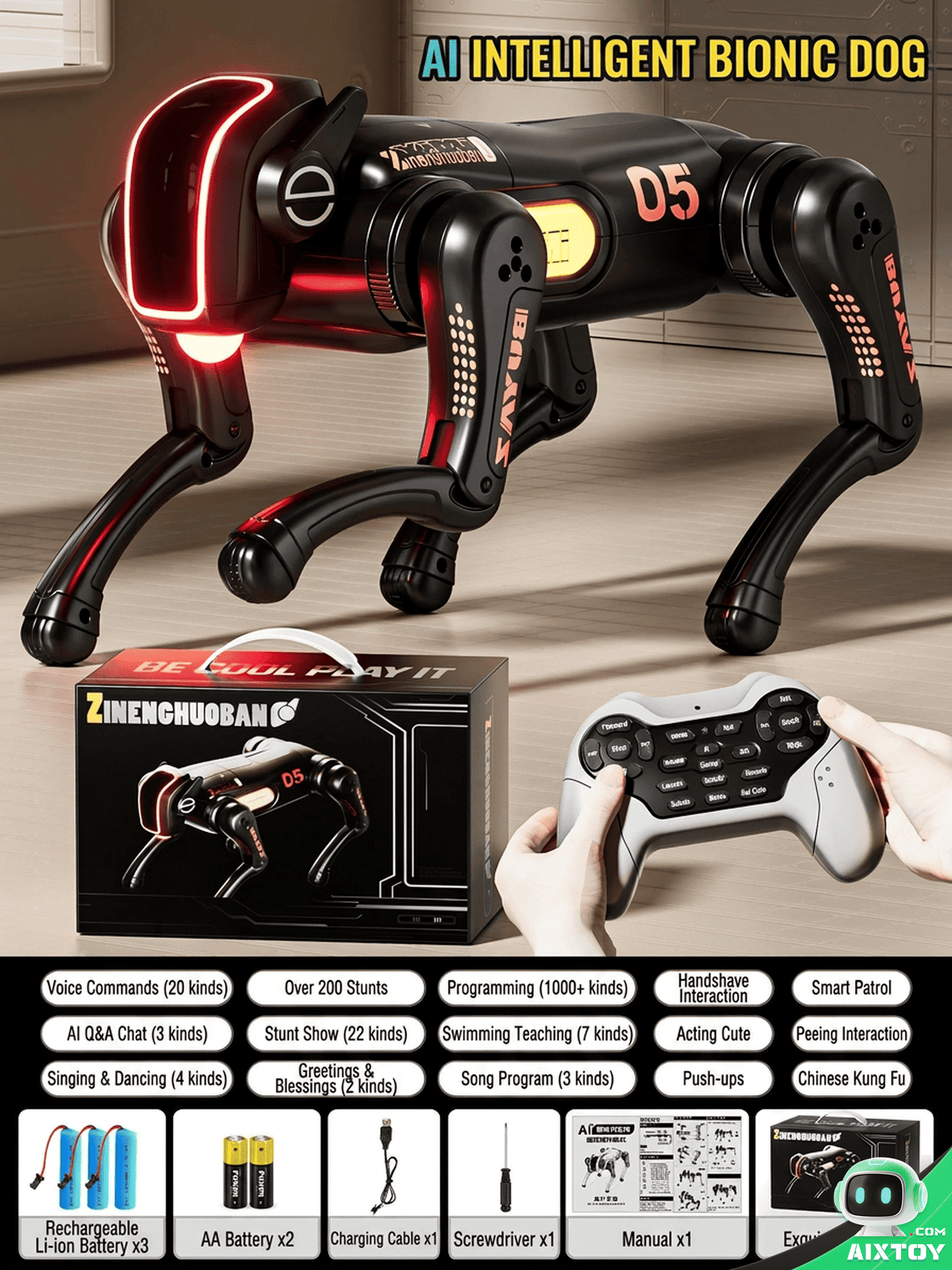 AI Robot Dog Gallery 11 AI Robot Dog voice remote control gallery 11