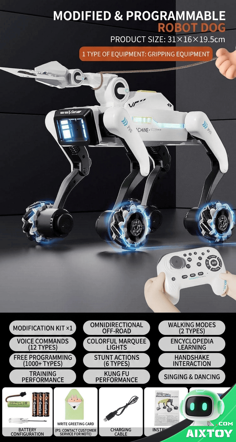 AI Robot Dog Omni-Terrain RC Toy gallery product photo showing design and features view 11