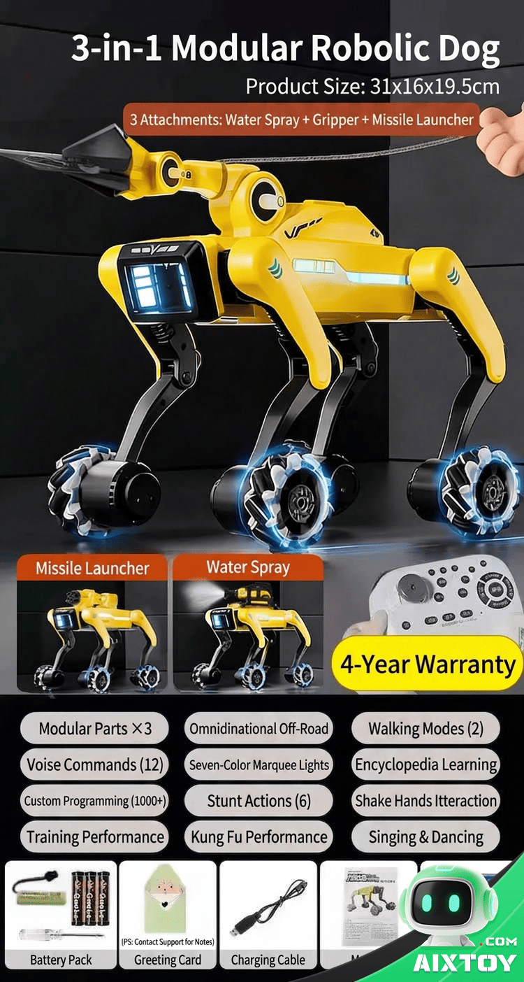 AI Robot Dog Omni-Terrain RC Toy gallery product photo showing design and features view 16