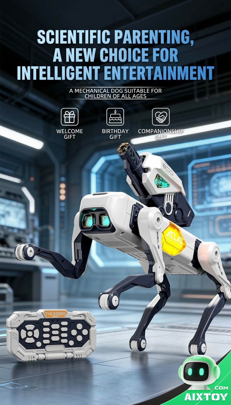 AI Robot Dog Remote Control Battle Toy - Programmable Robotic Pet with Voice Control AI Robot Dog Remote Control Battle Toy - Programmable Robotic Pet with Voice Control - feature detail
