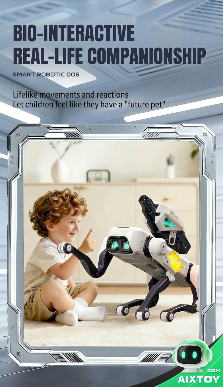 AI Robot Dog Remote Control Battle Toy - Programmable Robotic Pet with Voice Control AI Robot Dog Remote Control Battle Toy - Programmable Robotic Pet with Voice Control - feature detail