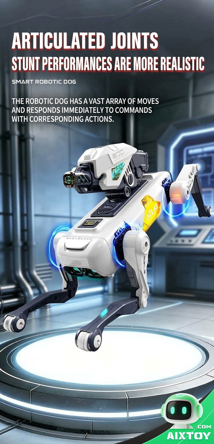 AI Robot Dog Remote Control Battle Toy - Programmable Robotic Pet with Voice Control AI Robot Dog Remote Control Battle Toy - Programmable Robotic Pet with Voice Control - feature detail