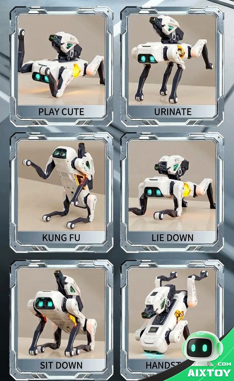 AI Robot Dog Remote Control Battle Toy - Programmable Robotic Pet with Voice Control AI Robot Dog Remote Control Battle Toy - Programmable Robotic Pet with Voice Control - feature detail