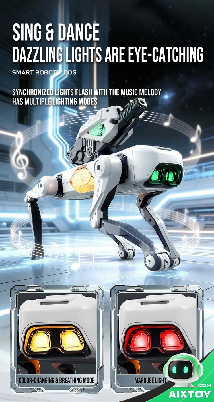 AI Robot Dog Remote Control Battle Toy - Programmable Robotic Pet with Voice Control AI Robot Dog Remote Control Battle Toy - Programmable Robotic Pet with Voice Control - feature detail