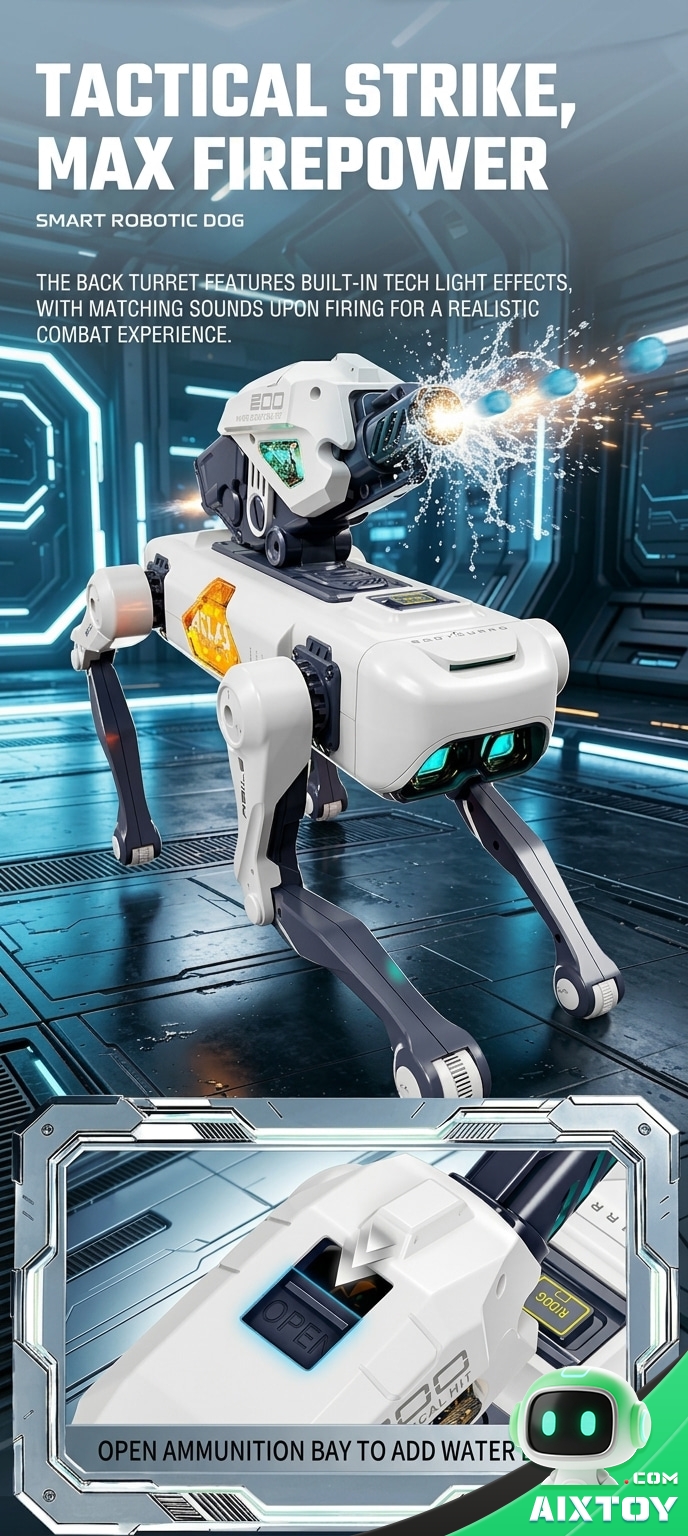 AI Robot Dog Remote Control Battle Toy - Programmable Robotic Pet with Voice Control AI Robot Dog Remote Control Battle Toy - Programmable Robotic Pet with Voice Control - feature detail