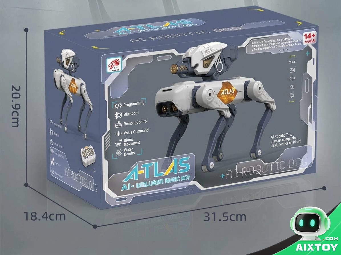 AI Robot Dog Remote Control Battle Toy - Programmable Robotic Pet with Voice Control AI Robot Dog Remote Control Battle Toy - Programmable Robotic Pet with Voice Control - feature detail