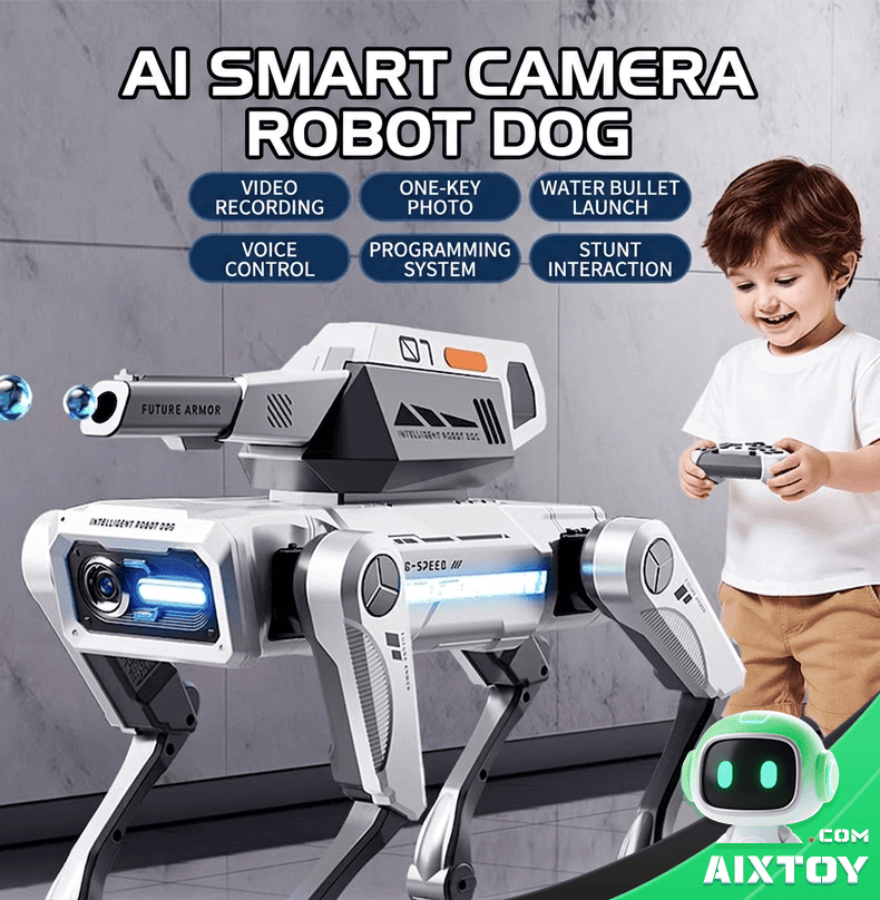 AI Robot Dog - Voice Remote Control Programmable Toy Detail 1 AI Robot Dog - Voice Remote Control Programmable Toy Detail 1
