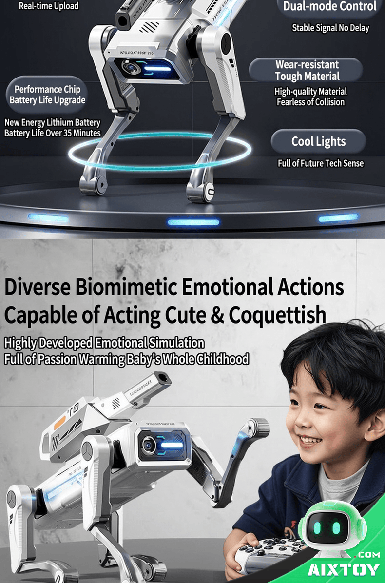 AI Robot Dog - Voice Remote Control Programmable Toy Detail 5 AI Robot Dog - Voice Remote Control Programmable Toy Detail 5