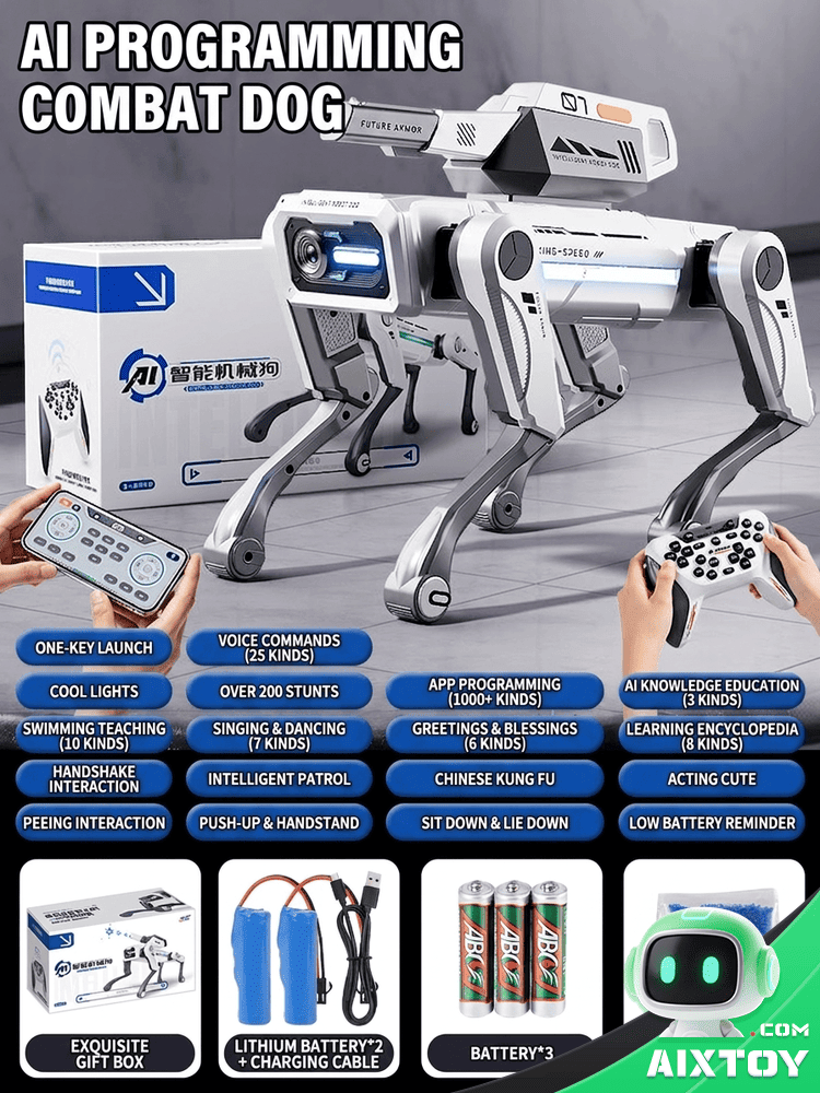 AI Robot Dog - Voice Remote Control Programmable Toy - Galle AI Robot Dog - Voice Remote Control Programmable Toy - Gallery 8